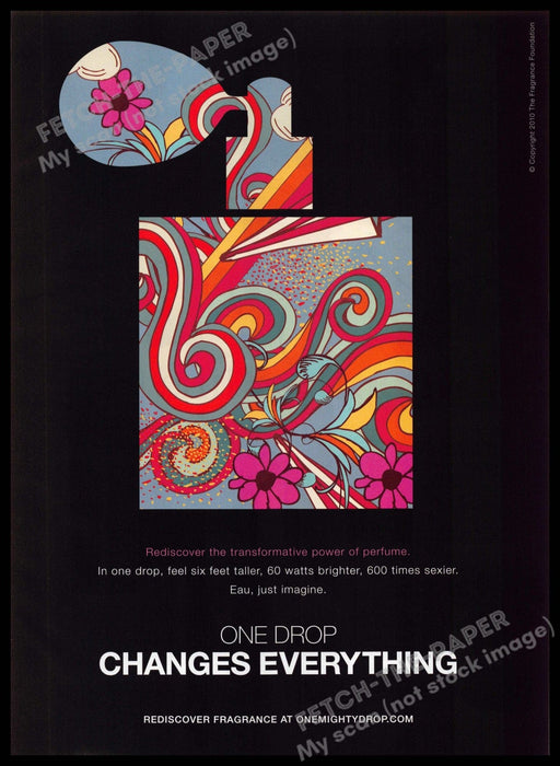One Mighty Drop 2010s Magazine Print Ad 2011 Fragrance Foundation Promo One Mighty Drop