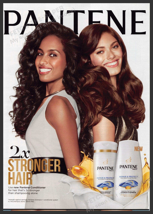 Pantene 2010s Print Advertisement Ad 2015 Girls Big Stronger Hair Pantene