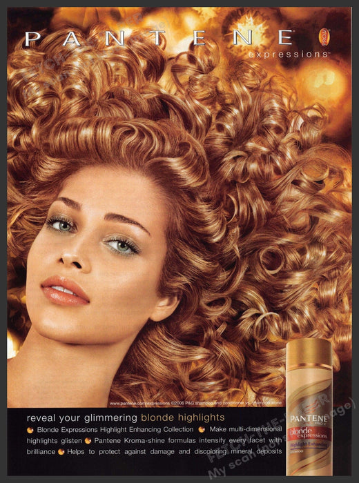 Pantene Blonde Expressions 2000s Print Advertisement Ad 2006 Curly Hair Pantene