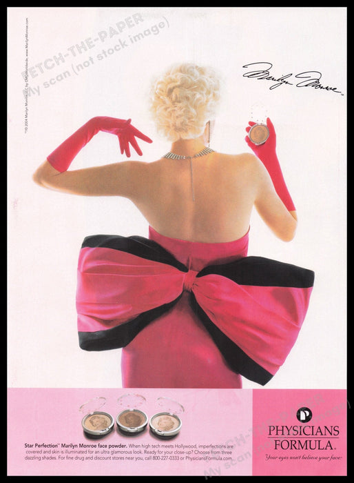 Physicians Formula Marilyn Monroe Cosmetics 2000s Print Advertisement Ad 2004 Fetch the Paper!