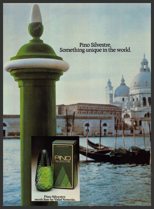Pino Silvestre Men's Cologne 1980s Print Advertisement Ad 1982 Fetch the Paper!