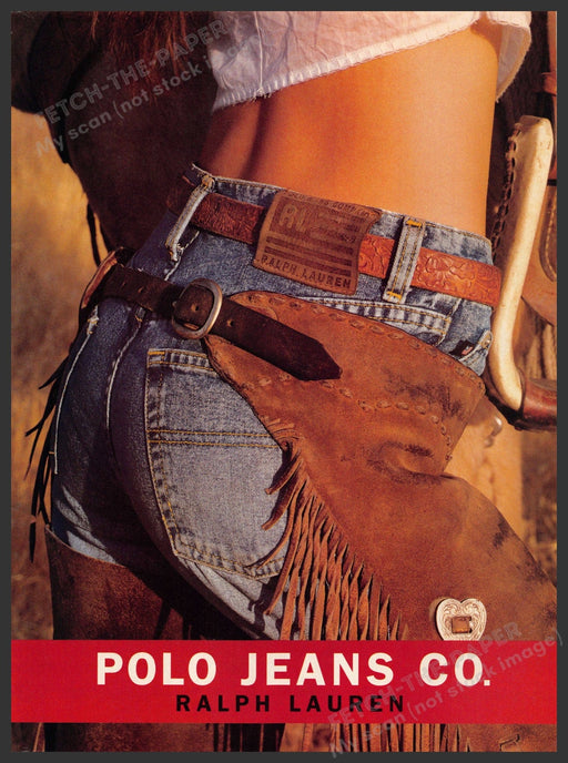 Polo Jeans 2000s Magazine Print Advertisement 2000 Ralph Lauren Chaps Polo Jeans