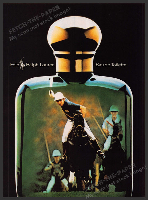 Polo Ralph Lauren Cologne Promo 1980s Print Advertisement Ad 1986 Fetch-the-Paper