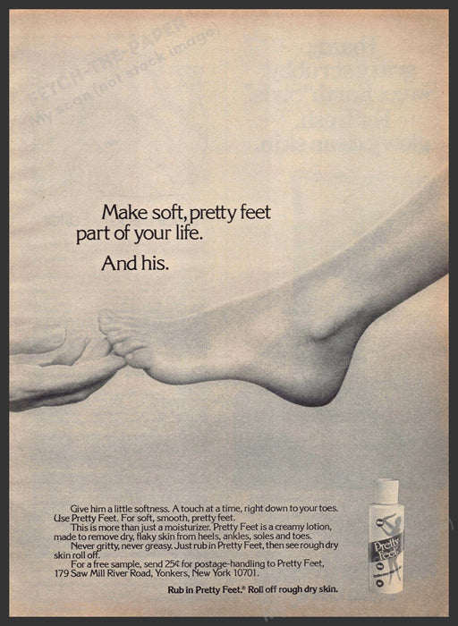 Pretty Feet 1970s Print Advertisement 1977 Leg Soft Touch Pretty Feet