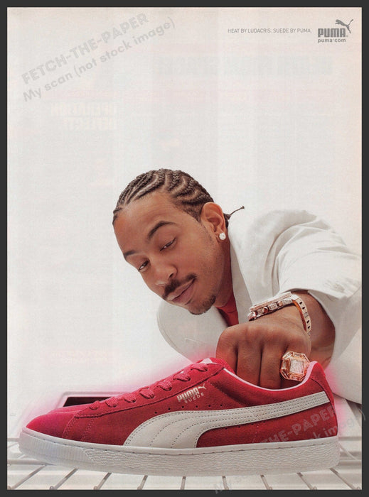 Puma Suede Shoes Ludacris 2000s Print Advertisement Ad 2006 Rapper Fetch-the-Paper