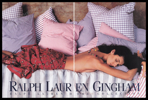 Ralph Lauren Home Collection 1990s Print Advertisement (2 pages) 1993 Bare Fetch the Paper!