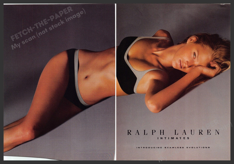 Ralph Lauren Intimates Lingerie 2000s Print Advertisement (2 page) 2001 Fetch-the-Paper