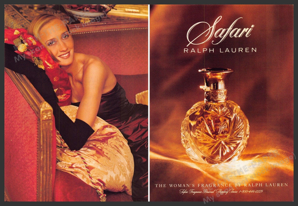 Ralph Lauren Safari 1990s Print Advertisement (2 pages) 1990 (Not the cologne) Ralph Lauren Safari