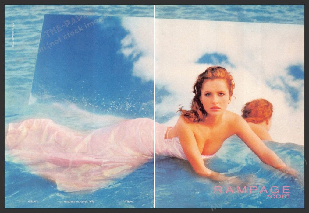 Rampage 2000s Print Advertisement (2 pages) 2000 Girl Water Mirrored Rampage