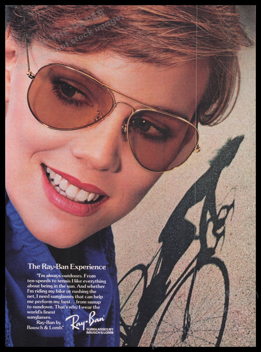 Ray Ban 1980s Print Advertisement Ad 1985 Fetch the Paper!