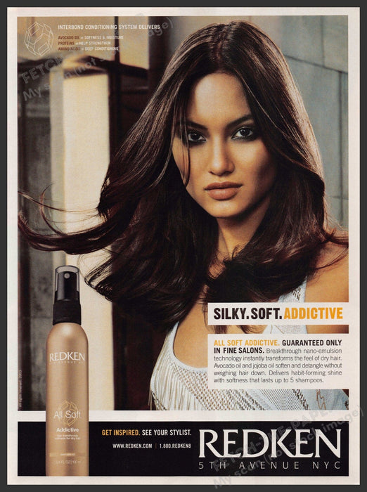 Redken Hair 2000s Print Advertisement 2003 Get Inspired Addictive Silky Soft Fetch-the-Paper