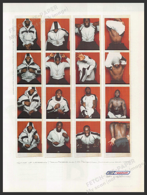 Reebok Clothing Jevon Kearse NFL 2000s Print Advertisement 2001 "The Freak" Fetch-the-Paper