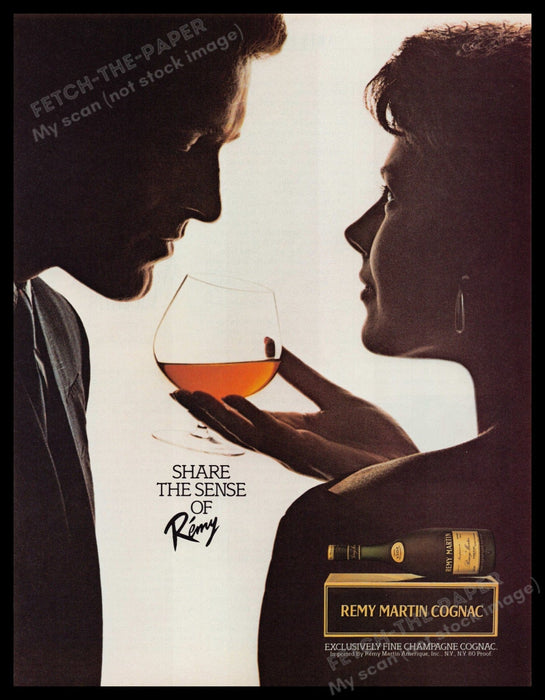 Remy Martin Cognac 1980s Print Ad 1984 Share the Sense of Remy Fetch-the-Paper