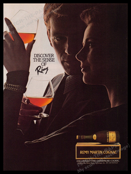 Remy Martin Cognac 1980s Print Advertisement Ad 1985 Discover the sense of Remy Fetch-the-Paper