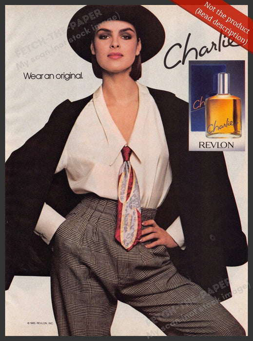 Revlon 1980s Print Advertisement Ad 1985 Charlie "Wear and original" Revlon