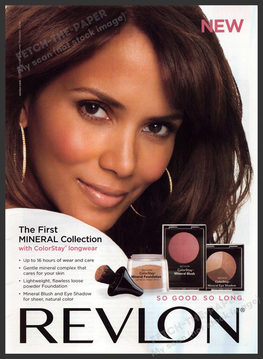 Revlon 2000s Print Advertisement Ad 2008 Halle Berry Mineral Revlon
