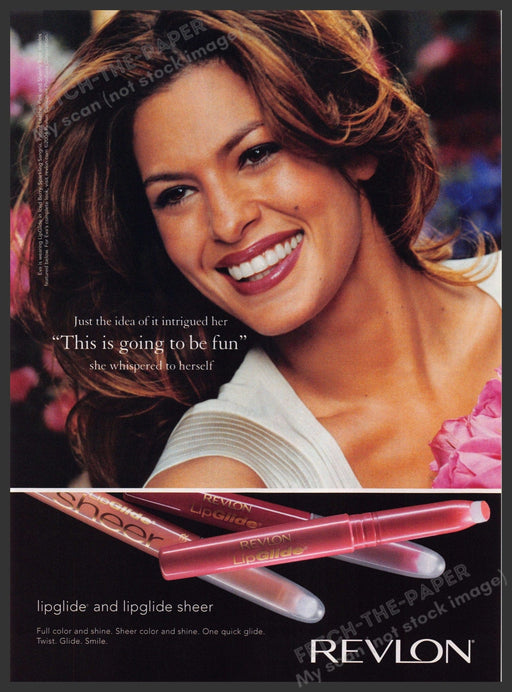 Revlon Cosmetics Eva Mendes 2000s Print Advertisement 2004 Lip Beautiful Fetch-the-Paper