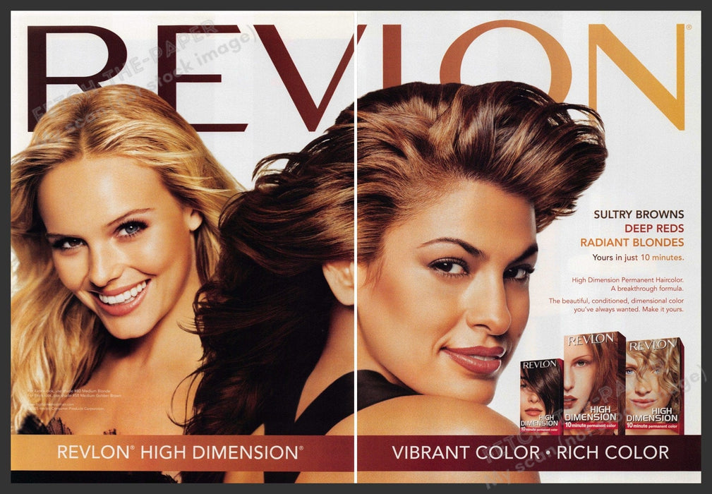 Revlon Hair 2000s Print Advertisement (2pg centerfold) 2005 Bosworth & Mendes Fetch-the-Paper