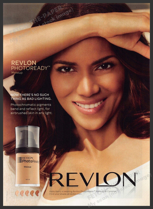Revlon Halley Berry 2010s Print Advertisement 2010 Photoready Revlon