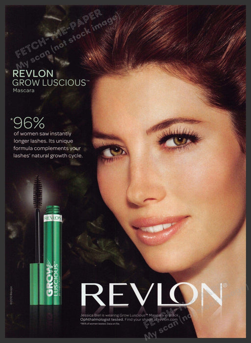 Revlon Jessica Biel 2010s Print Advertisement 2010 Grow Luscious Revlon