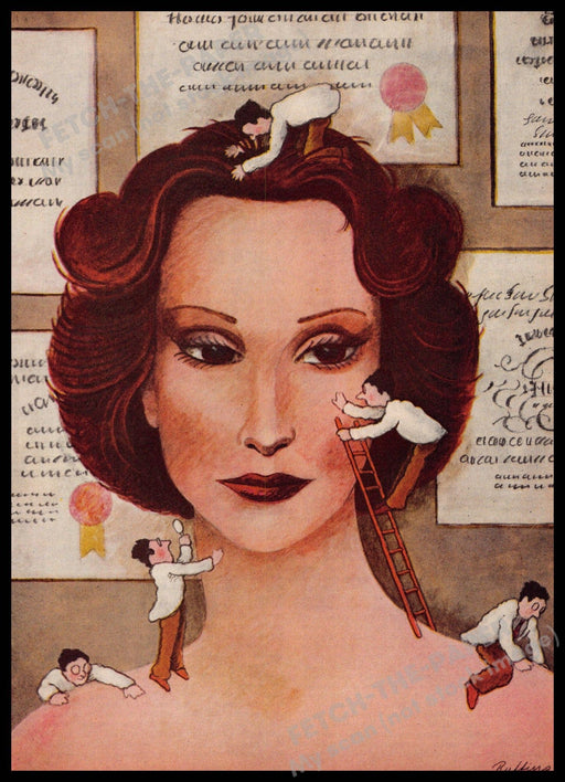 Reynold Ruffins Artist 1970s Magazine Illustration 1977 "Skin" Reynolds Ruffins