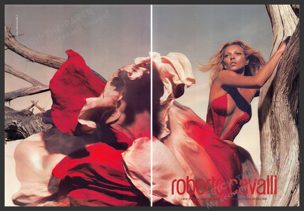 Roberto Cavalli 2000s Print Advertisement (2 page) 2006 Kate Moss Tree Roberto Cavalli