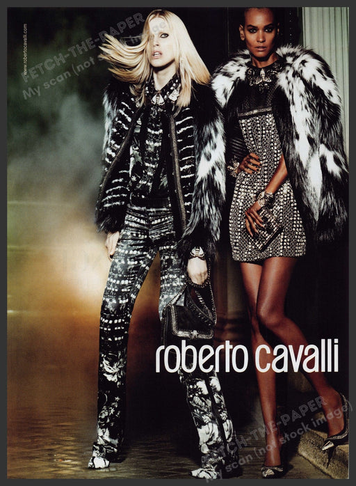 Roberto Cavalli Black & White Clothing 2000s Print Advertisement Ad 2013 Legs Fetch the Paper!