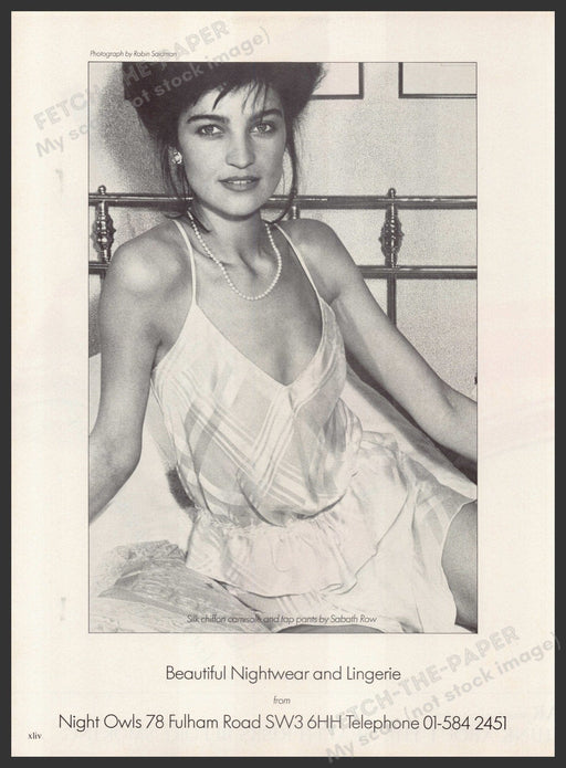 Sabath Row Nightwear Lingerie 1980s Print Advertisement Ad 1982 Fetch the Paper!