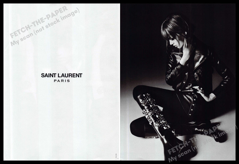 Saint Laurent 2010s Print Advertisement (2 page) 2014 Valery Kaufman Leather Saint Laurent