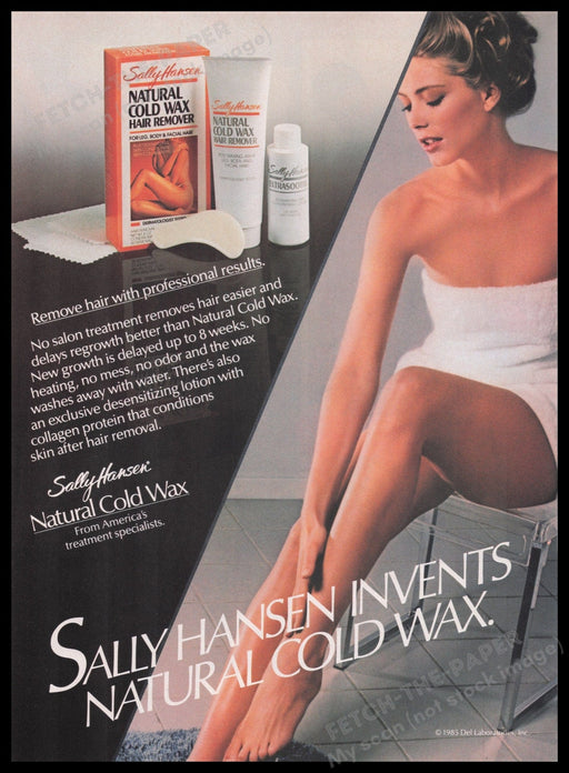 Sally Hansen 1980s Print Advertisement Ad 1985 Fetch the Paper!