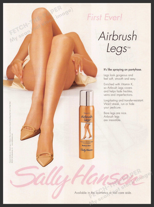 Sally Hansen Airbrush Legs 2000s Print Advertisement 2005 "First ever!" Sally Hansen