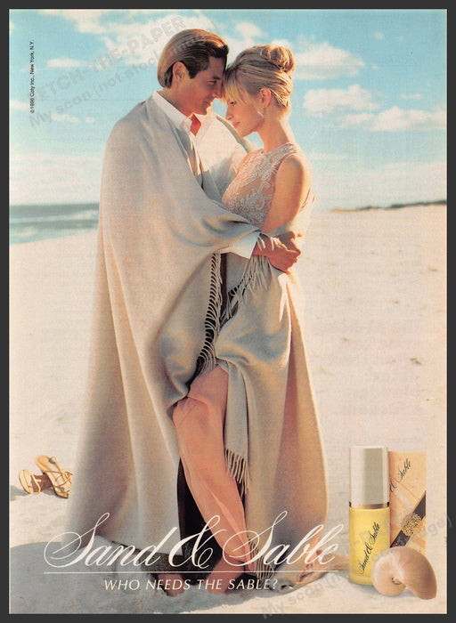 Sand & Sable 1990s Print Advertisement Ad 1997 Couple on the Beach Sand & Sable