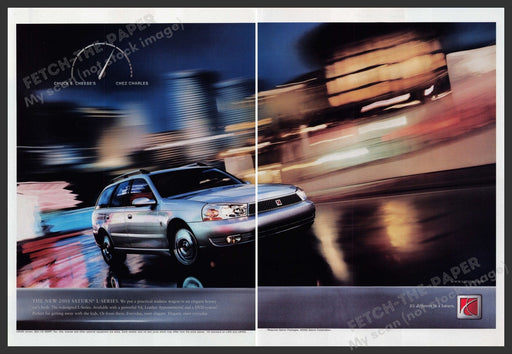 Saturn L-Series Car 2000s Print Advertisement Ad (2 pages) 2002 Fetch the Paper!
