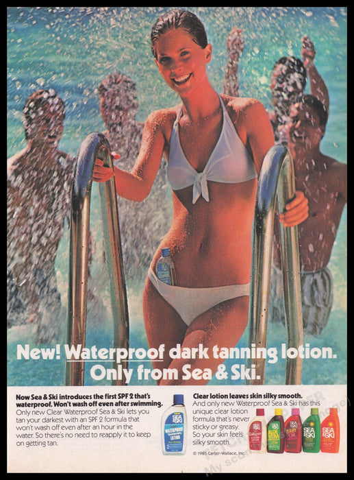 Sea & Ski 1980s Print Advertisement Ad 1985 Fetch the Paper!