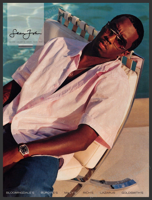Sean John Clothing P-Diddy 2000s Print Advertisement Ad 2002 Fetch-the-Paper