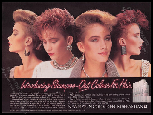 Sebastian Shampoo-Out Color 1980s Print Advertisement Ad 1984 Fetch the Paper!