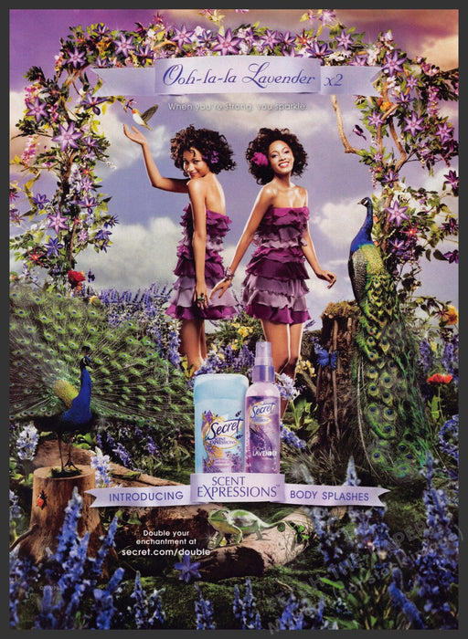 Secret Scent Expressions Deodorant 2010s Print Advertisement 2010 "You sparkle" Fetch-the-Paper