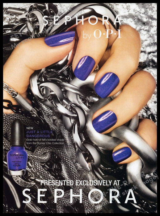 Sephora by OPI 2010s Print Advertisement 2010 Rocker Chic (Not the product) Sephora by OPI