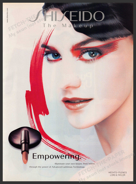 Shiseido The Makeup 2000s Print Advertisement Ad 2001 Empowering Cosmetic Face Fetch-the-Paper