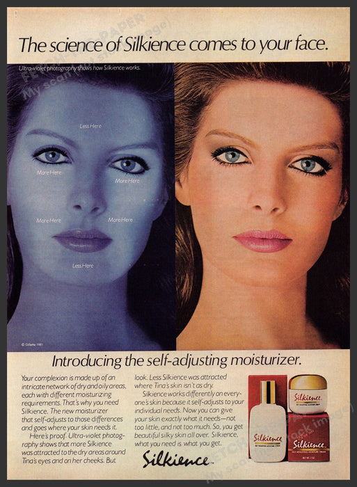 Silkience 1980s Print Advertisement 1982 Self-adjusting Moisturizer Silkience
