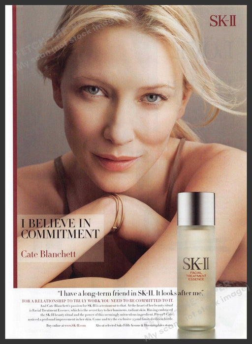 SK-II Cate Blanchett 2000s Print Advertisement 2009 Face SK-II
