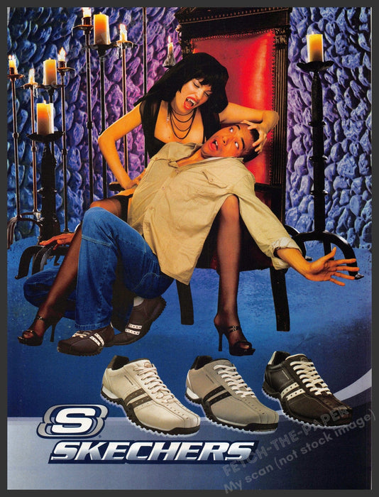 Skechers 2000s Print Advertisement Ad 2005 Shoes Vampire Girl Legs Skechers