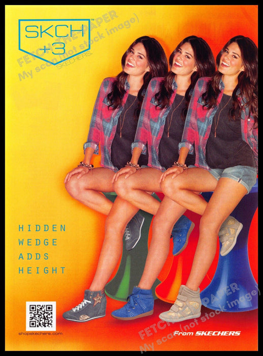 Skechers 2010s Print Advertisement 2013 Girl Legs Hidden Wedge Shoes Skechers