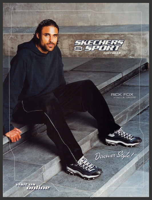 Skechers Sport Shoes Footwear 2000s Print Advertisement Ad 2002 Rick Fox Fetch-the-Paper