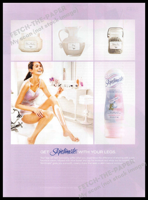 Skintimate 2010s Print Advertisement 2010 Legs Shaving Bathroom Skintimate