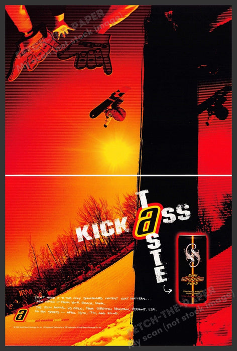 So Be 2000s Print Ad (2 page) 2002 20th Annual US Open Snowboarding Fetch-the-Paper