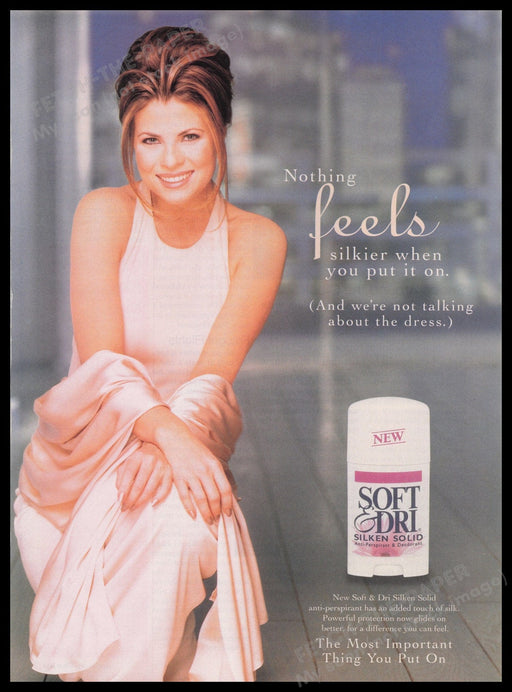 Soft & Dri Yasmine Bleeth 1990s Print Advertisement Ad 1997 Fetch the Paper!