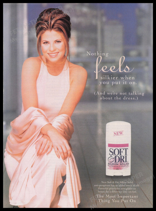 Soft & Dri Yasmine Bleeth 1990s Print Advertisement Ad 1997 Fetch the Paper!
