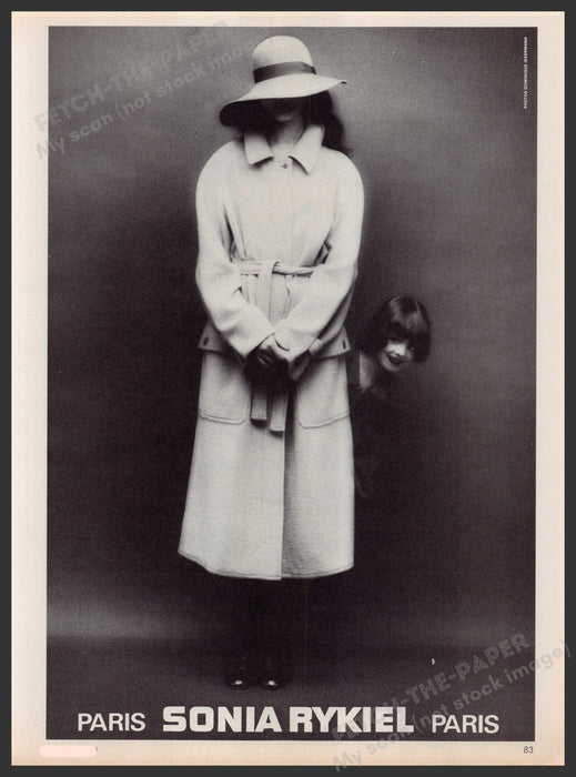 Sonia Rykiel Clothing 1980s Print Advertisement Ad 1981 Mom Daughter Hiding Fetch-the-paper.com