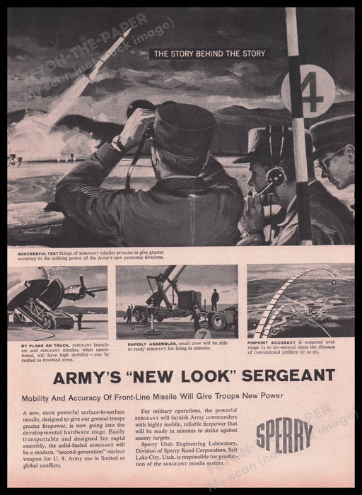 Sperry Utah Engineering Laboratory U.S. Army 1950s Print Advertisement Ad 1959 Fetch the Paper!